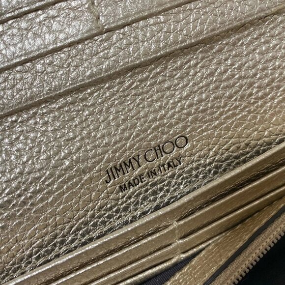JIMMY CHOO Nino - Gold Leather Long Wallet 152-080125 - Picture 6 of 6